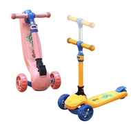 dnqry7 Children's Scooter Foldable Gravity Steering Flash Pedal Foot Kick Scooter Kids Scooters