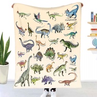 LZD Phim Hoạt Hình Khủng Long Loạt Flannel Chăn Hai Mặt Sofa Văn Phòng Ngủ Trưa Em Bé Chăn Quà Tặng