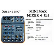 mixer audio 4 channel dusenberg mini max 4 mixer karaoke 4 channel