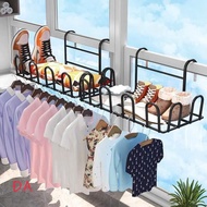 Balcony shoe drying rack with 8 drying heads - convenient balcony clothes drying rack