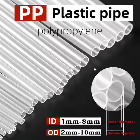 PP Tube Polypropylene Transparent Plastic Tube Round Tube Support Tube Hard Tube Hollow Tube Suction