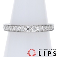 Tiffany & Co.) 半圓形鑽石戒指（7號）（寬度：約0.2-0.3公分）Pt950，拋光，成色極佳 [二手]