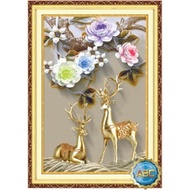 Diamond PAINTING OF FORTUNE DEER Y8200 - (50x75) CM
