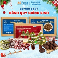 Combo of 3 Sets of Crinkle Cookies, Christmas Tree Cookies, Chocolate Chip Cookies - 6SFOOD