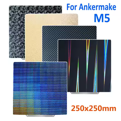 PEI Sheet for Ankermake M5 Build Plate Double Sided Print Smooth PEO PET H1H Textured PEI Spring Ste