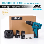 12V Brushless Electric Drill Screwdriver Wireless Power Driller Driver Adjustable Speed with Li-ion Battery Electric Impact Tool for Makita Battery