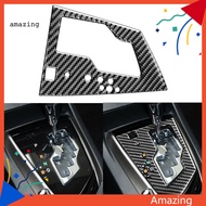 [AM] Panel Sticker Smooth Self-adhesive Trim Carbon Fiber Gear Shift Knob Panel Trim for Toyota Corolla 2014-2018 Left Drive