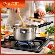 【WUCHT】JAYA MATA SUS304 Stainless Steel Saucepan with Lid 18 cm 20 cm JAYA MATA JM381带盖不锈钢平底锅 Periuk