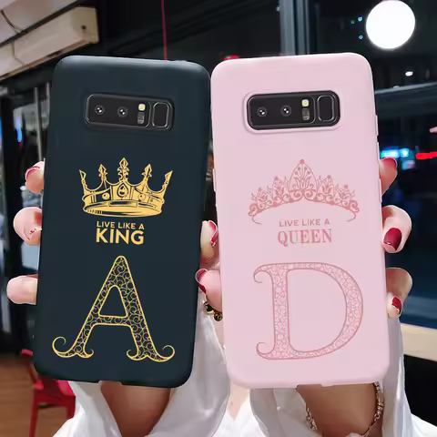 For Samsung Galaxy Note 8 Case Silicon Soft Cute Crown Letters Cover for Samsung Galaxy Note 8 Note8