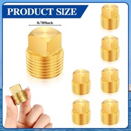 Lounsweer 6 Pcs 1/2" NPT Boat Plugs Solid Brass Drain Plugs Flare Tube Fitting Spare Garboard Drain 