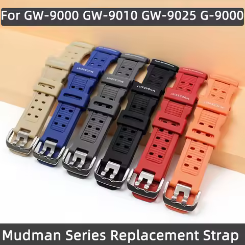 For Casio G-Shock Mudman G-9000 GW-9000 GW-9010 GW-9025 Replacement Watch Band & Case Back for Men R