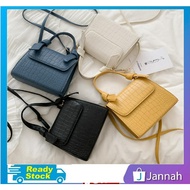 Jannah Beg Tangan Wanita Bahu Jinjing Silang ( Elegant Croc Top Handle Dinner Sling Bag Shoulder Wom