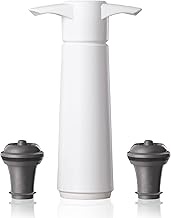 Vacu Vin Wine Saver Pump with 2 x Vacuum Bottle Stoppers - White
