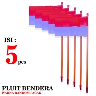 bendera merah putih GAGANG PLUIT / bendera plastik / bendera Indonesia / MAINAN