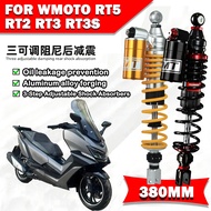 JSMT FOR WMOTO RT5 RT2 RT3 RT3S 380MM Air Bottle Rear Shock Absorber Adjustable Suspension Motorcycl