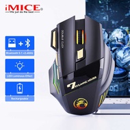 IM7 Button Double Click 2.4G Mute Rechargeable Colorful Breathing Light Wireless Game Mouse