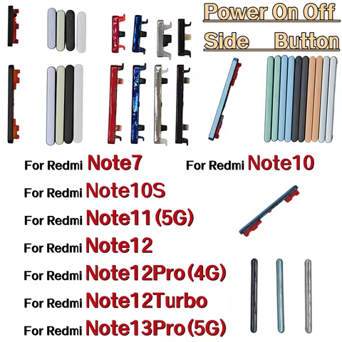 Power On Off Side Volume Button For Redmi Note7 Note10 Note10S Note11 Note12 Note12Pro Note12Turbo N