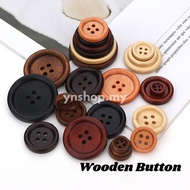 [20pcs] Classic Wooden Button / Butang Kayu 4 Lubang / Butang baju Kurta