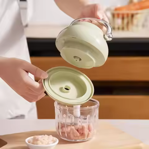 Small Food Processor 350ml Rechargeable High Speed Kitchen Gadgets Electric Mini Chopper Food Proces