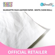 Silhouette Faux Leather Paper - White (12x59 Roll)