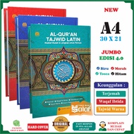 Al-Quran Tajwid LATIN A4 JUMBO HC Waqaf Ibtida Mushaf Al-Quran For Beginners Al-Quran At-Tajwid Colo