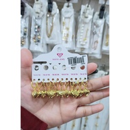 24k Gold Plated Love Line Coin Earrings