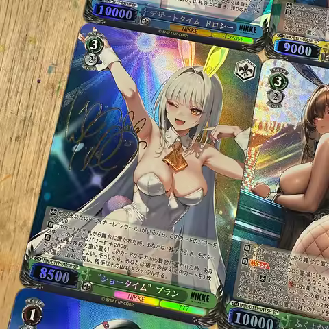 9Pcs/set Waifu Anime Weiss Schwarz Collection Card SP Signature Card Gilding Refractive Color Flash 