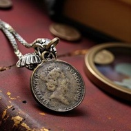 Vintage 古銅幣純銀頸鏈