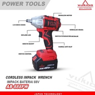 Impact Wrench Cordless 88V Yukido Mesin Pembuka Baut / Mesin Impek / Impek Batre / Impek 2 Batre