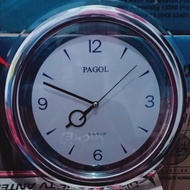 Pagol 18 silver Round Home Wall Clock with Plain Color Motif