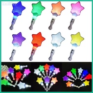INN Pack of 5 Colorful LED Glow Sticks Flashing Sticks Heart Star Shaped Light up Wands for Party Le