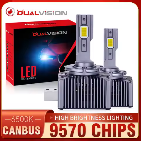 Dualvision D1S D2S D3S D4S LED Headlight Canbus No Error D5S D8S D1R D2R D3R D4R D2H 9570 CSP 2PCS A