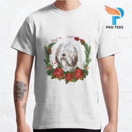 Bearded Collie in a Christmas Wreath Christmas Gift for Bearded Collie Owner