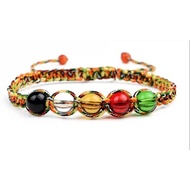 Five-Colored Ring with 5 Five Elements Pearls