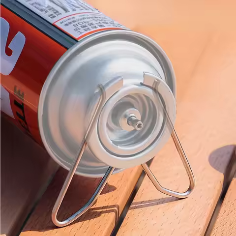 Camping Gas Stove Adapter Butane Gas Bottle Stand Outdoor Anti Leakage Gas Cylinder Holder W Shape S
