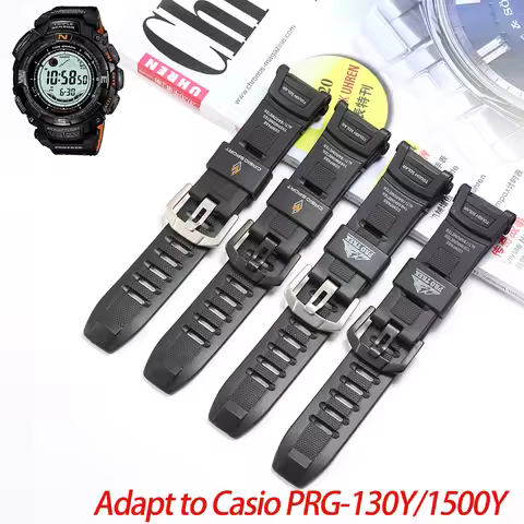 Resin Replacement Strap For Casio ProTrek PRG-130 PRW1500 PRG130 PRW-1500 Men Bracelet Sport Waterpr
