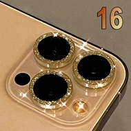 2024 New Color （2 PCS/3 PCS/1 set） Glitter Camera Protector Cover for iPhone 16 15 Pro Max 14 Plus 1