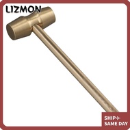 LIZMON Gavel, Yellow Brass Hammer, Court Prop Judge Hammers Company