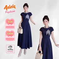 ZIN BOUTIQUE Feminine Japanese Gold Design Dress MDU6497