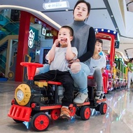 小火車電動車兒童四輪遙控車子可帶坐大人小孩玩具汽車嬰兒寶寶車