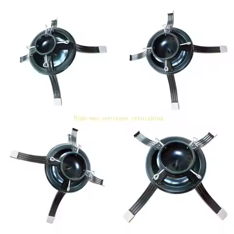 L9NB Strong Iron Christmas Tree Stand Round Shaped Plate Tree Base for Live Trees