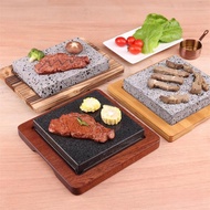 Volcanic stone slab grill pan, oven stone slab, rock steak hot stone grill, granite stone restaurant