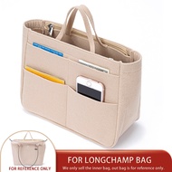 Felt Insert Organizer Bag For Longchamp Neverfull Women's Bags Luxury Liner Makeup Handbag Travel Inner Purse Cosmetic Storage