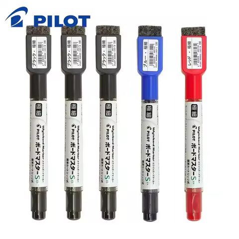 3pcs PILOT Whiteboard Markers with Eraser for Children's Drawing Board Magnetic 0.8/1.3mm Fine WBMK-