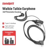 LandPTT Walkie Talkie Headset Type-C PTT Microphone Earphone Earpiece Headphone Security Protection