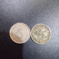 Syiling Lama Malaysia 5 Sen 1968 Collection