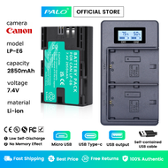 PALO LP E6 LPE6 LP-E6 E6N Battery + LCD Dual Charger for Canon EOS 5DS R 5D Mark II 5D Mark III 6D 7