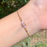 14k gold Plated Drawstring Bracelet Thin Chain gold Color "Junne"