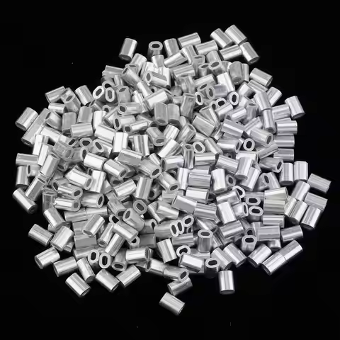 1000Pcs Fishing Aluminium Sleeves 0.8mm 1mm 1.2mm 1.5mm for Option