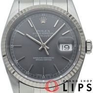 勞力士 Datejust 男士腕錶 16234(X) K18WG/SS 男士腕錶 灰色 1991 年翻新拋光 狀況極佳 [二手]